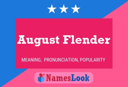 August Flender 名字海报