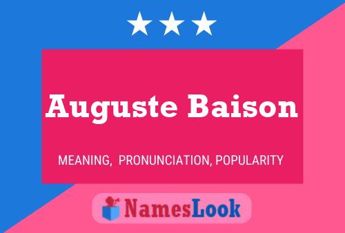 Auguste Baison 名字海报