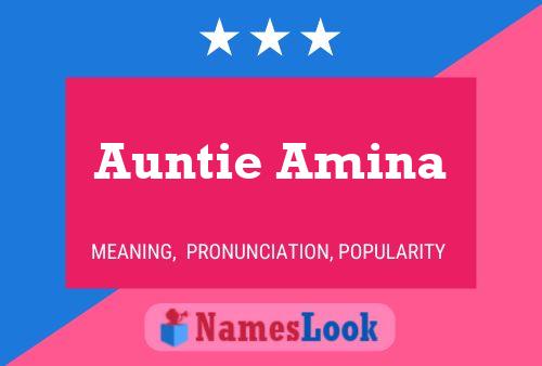 Auntie Amina 名字海报