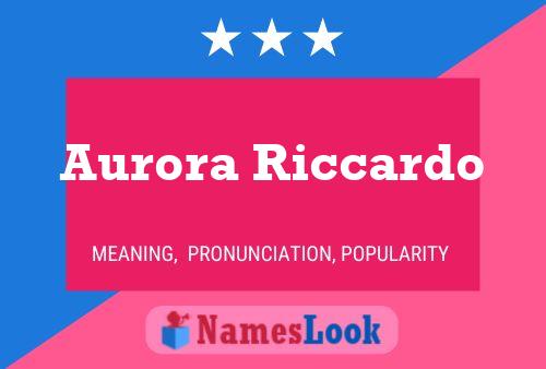 Aurora Riccardo 名字海报