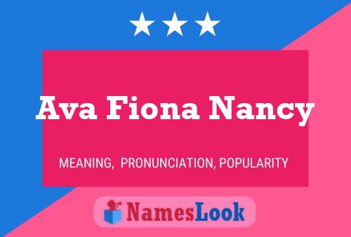 Ava Fiona Nancy 名字海报