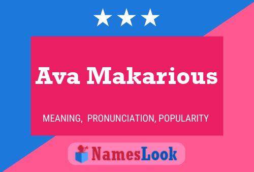 Ava Makarious 名字海报