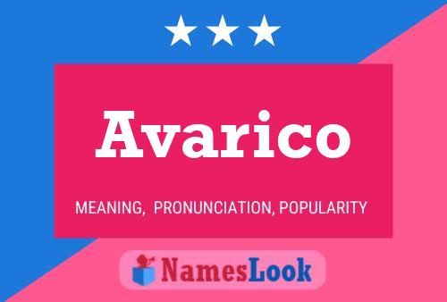 Avarico 名字海报