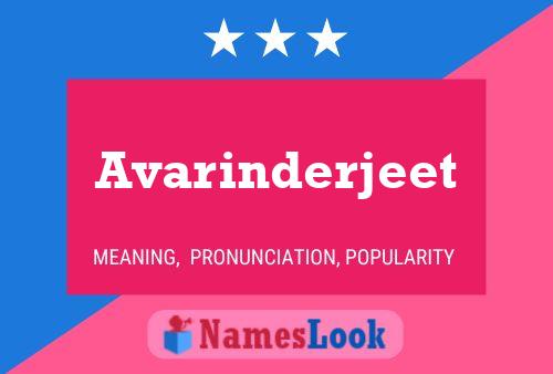 Avarinderjeet 名字海报