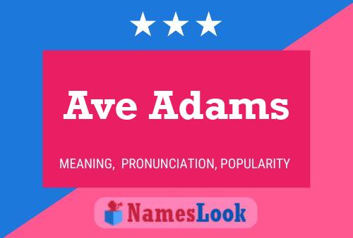 Ave Adams 名字海报