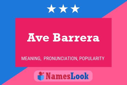 Ave Barrera 名字海报