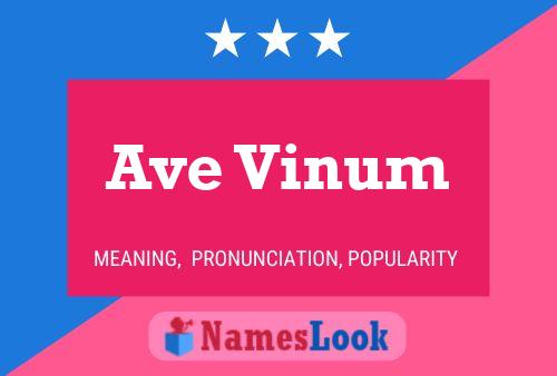 Ave Vinum 名字海报