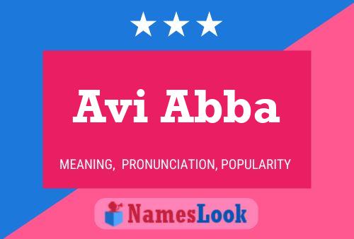 Avi Abba 名字海报