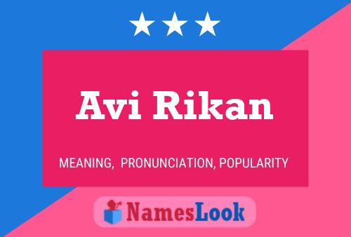 Avi Rikan 名字海报