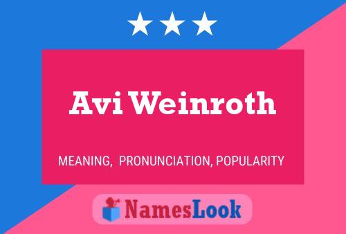 Avi Weinroth 名字海报