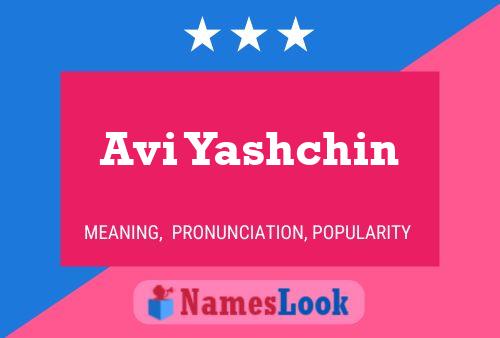 Avi Yashchin 名字海报