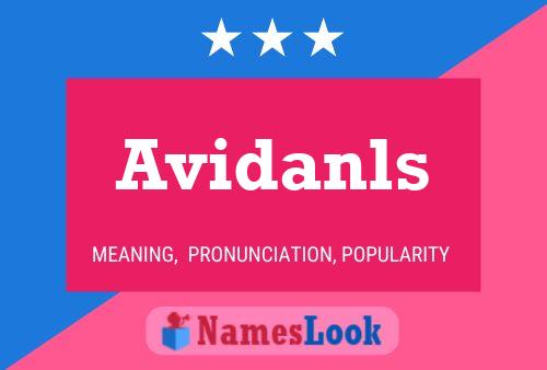 Avidanls 名字海报