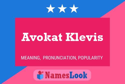 Avokat Klevis 名字海报