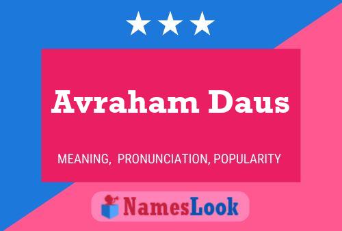 Avraham Daus 名字海报