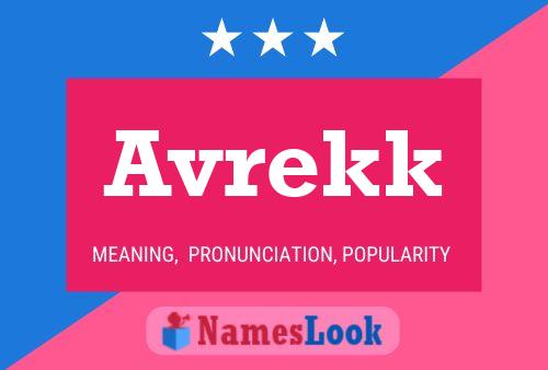 Avrekk 名字海报