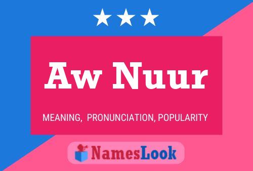 Aw Nuur 名字海报