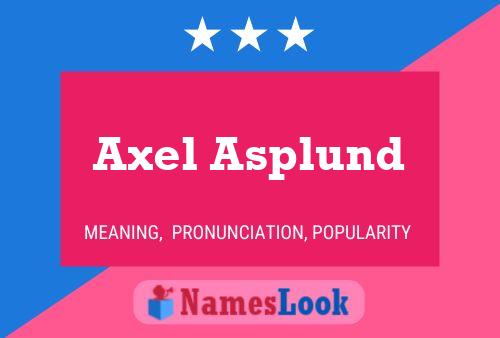 Axel Asplund 名字海报