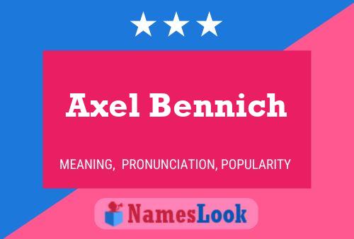 Axel Bennich 名字海报