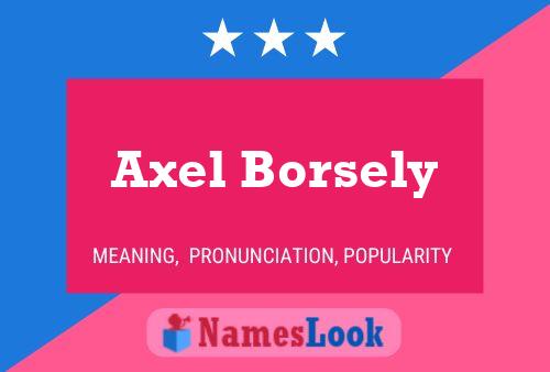 Axel Borsely 名字海报