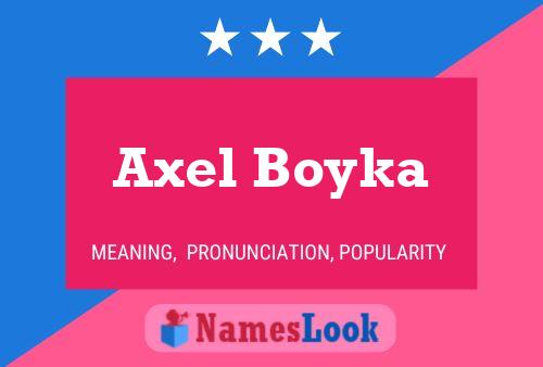 Axel Boyka 名字海报