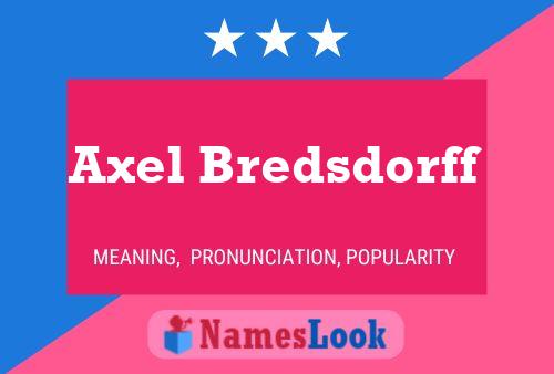 Axel Bredsdorff 名字海报