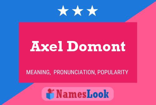 Axel Domont 名字海报