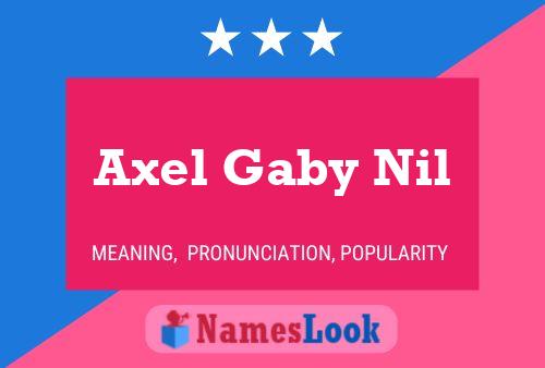 Axel Gaby Nil 名字海报