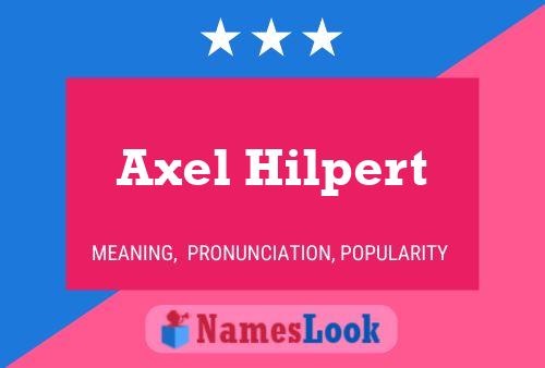 Axel Hilpert 名字海报