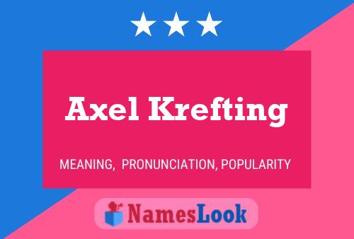 Axel Krefting 名字海报