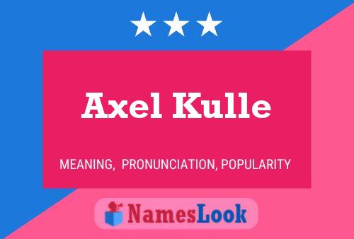 Axel Kulle 名字海报