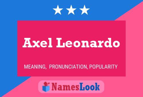 Axel Leonardo 名字海报