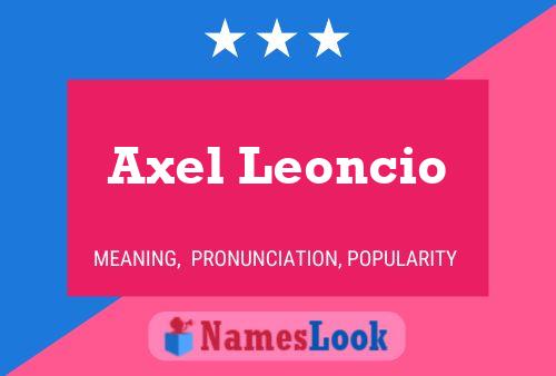 Axel Leoncio 名字海报