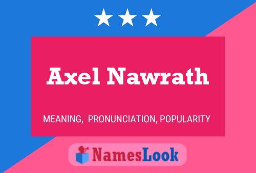 Axel Nawrath 名字海报