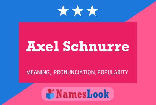 Axel Schnurre 名字海报