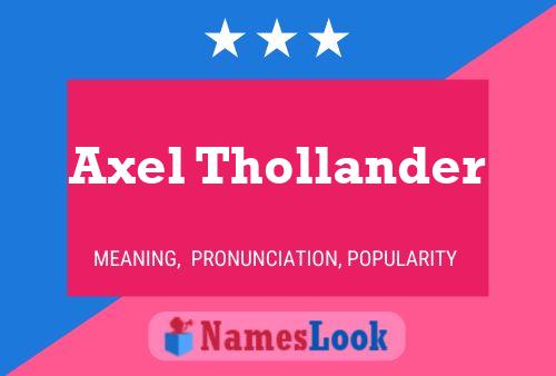 Axel Thollander 名字海报