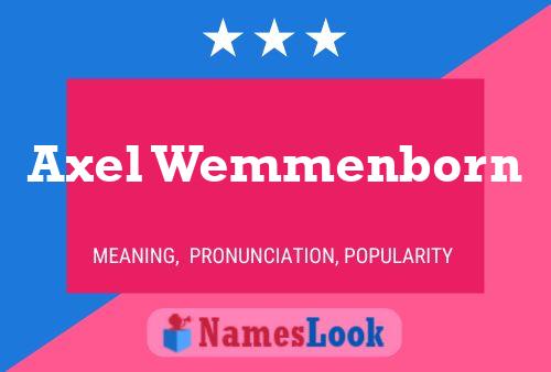 Axel Wemmenborn 名字海报