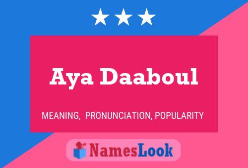 Aya Daaboul 名字海报