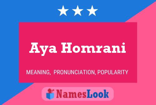 Aya Homrani 名字海报