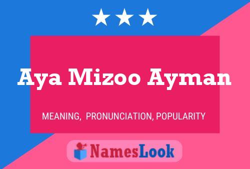 Aya Mizoo Ayman 名字海报