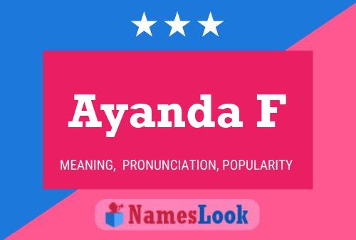 Ayanda F 名字海报