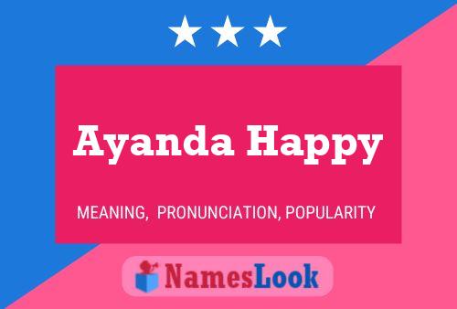 Ayanda Happy 名字海报