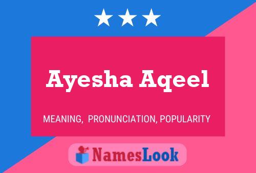 Ayesha Aqeel 名字海报