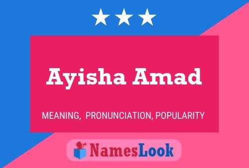 Ayisha Amad 名字海报