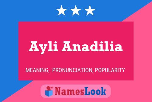 Ayli Anadilia 名字海报