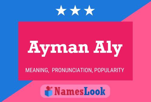 Ayman Aly 名字海报