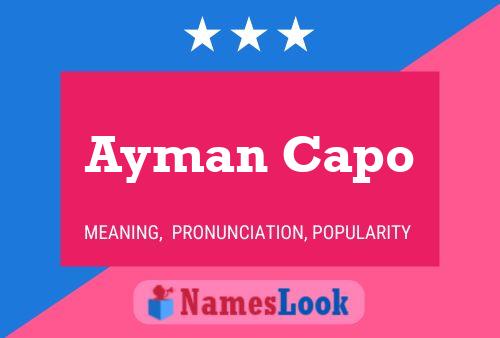 Ayman Capo 名字海报