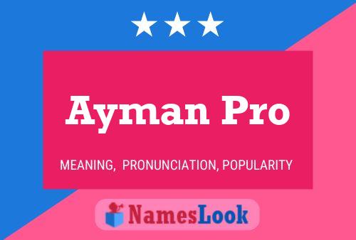 Ayman Pro 名字海报