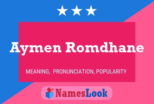 Aymen Romdhane 名字海报