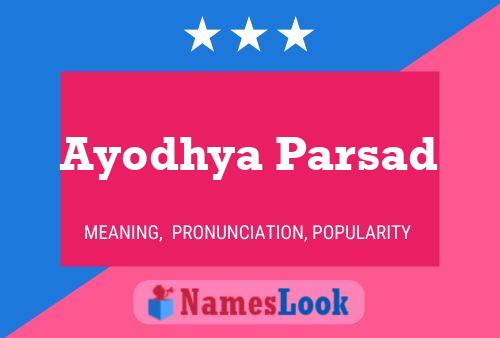 Ayodhya Parsad 名字海报