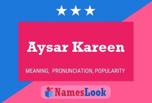 Aysar Kareen 名字海报